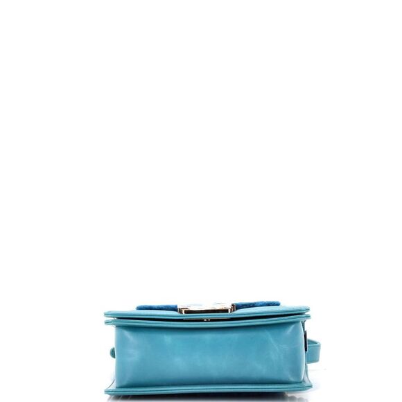 Chanel Boy Flap Bag Shearling with Leather Small Blue - Picture 5 of 9
